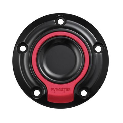 Kåpa Fangster svart röd Twin Cam. 99-17
