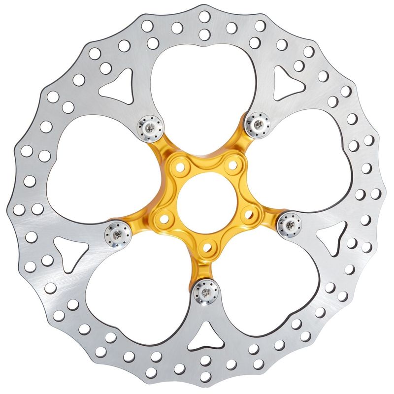 Bromsskiva fram Arlen Ness Spider 14" guld