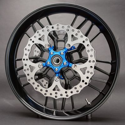 Bromsskiva fram Arlen Ness Spider 14" blå