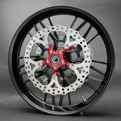 Bromsskiva fram Arlen Ness Spider 14" röd