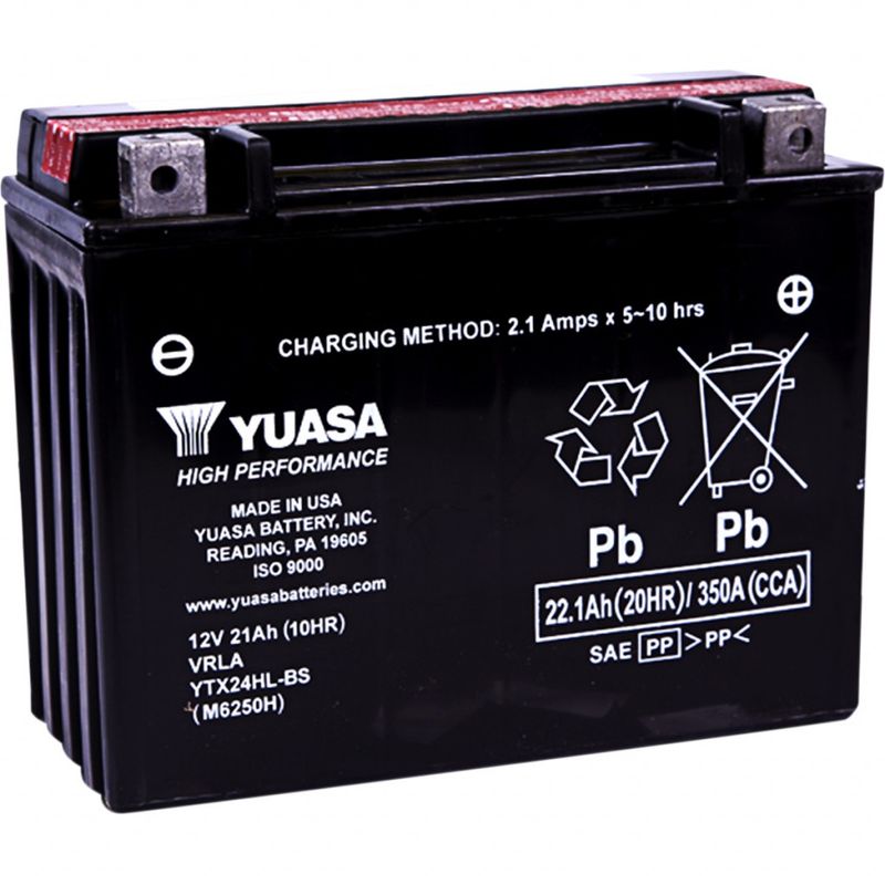 Batteri Yuasa YTX24HL-BS 12 V underhållsfritt 205 x 87 x 162 mm svart