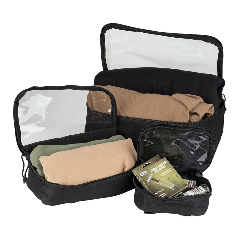 Förvaringsväskor Army Surplus transparenta svarta (3-pack)