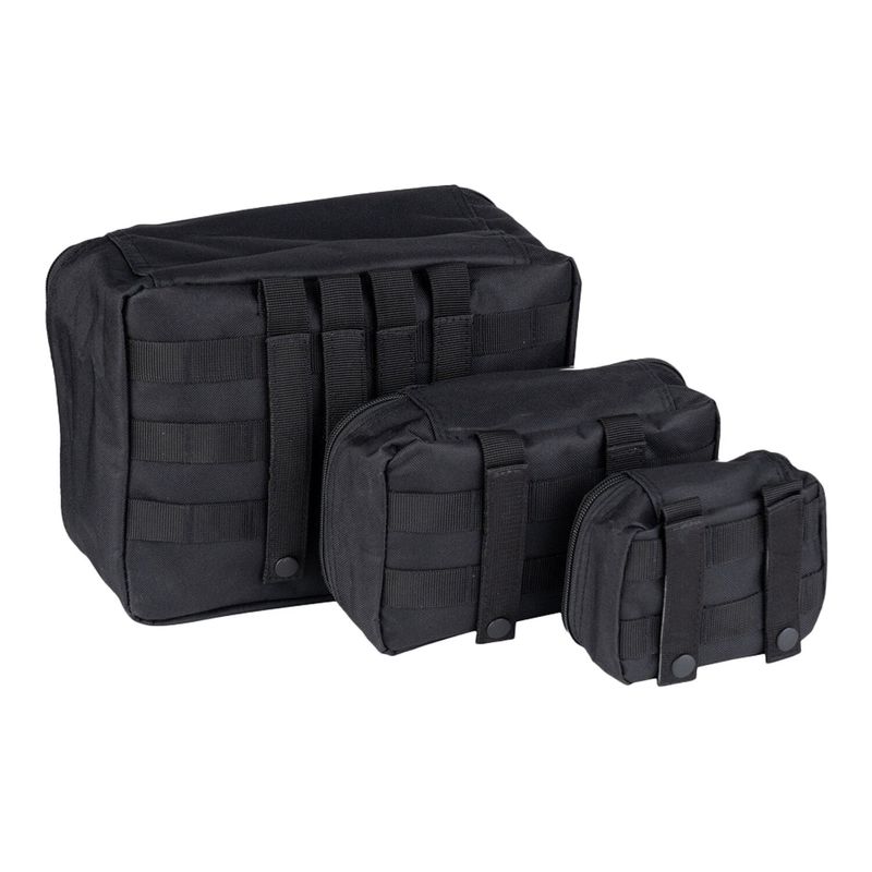 Förvaringsväskor Army Surplus transparenta svarta (3-pack)