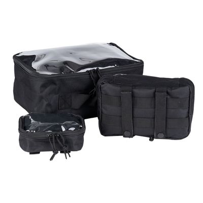 Förvaringsväskor Army Surplus transparenta svarta (3-pack)