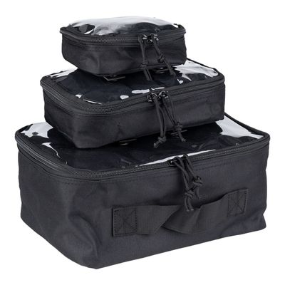 Förvaringsväskor Army Surplus transparenta svarta (3-pack)
