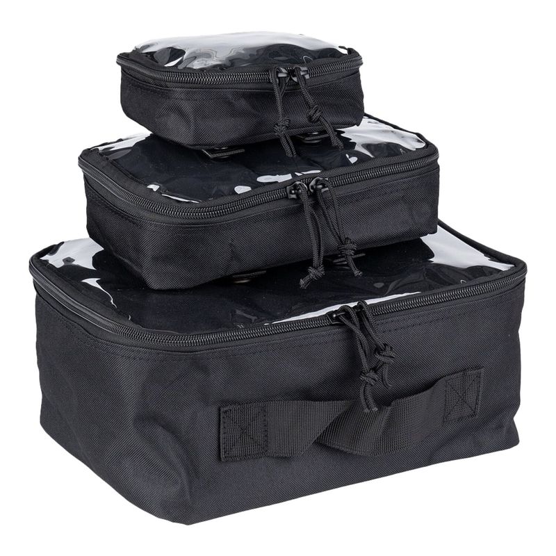 Förvaringsväskor Army Surplus transparenta svarta (3-pack)