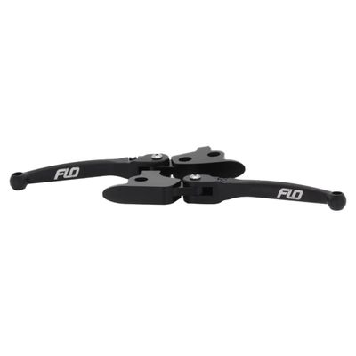 Handtagssats broms & koppling Flo Motorsports MX svart Touring 08-13