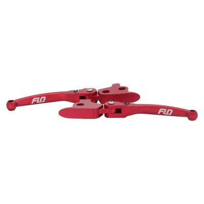 Handtagssats broms & koppling Flo Motorsports MX röd Touring 17-20