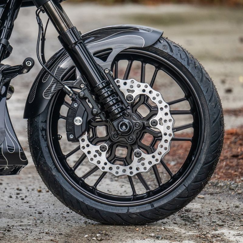 Framskärm Arlen Ness 19" 14" 130/60-19 kolfiber Touring 99-13