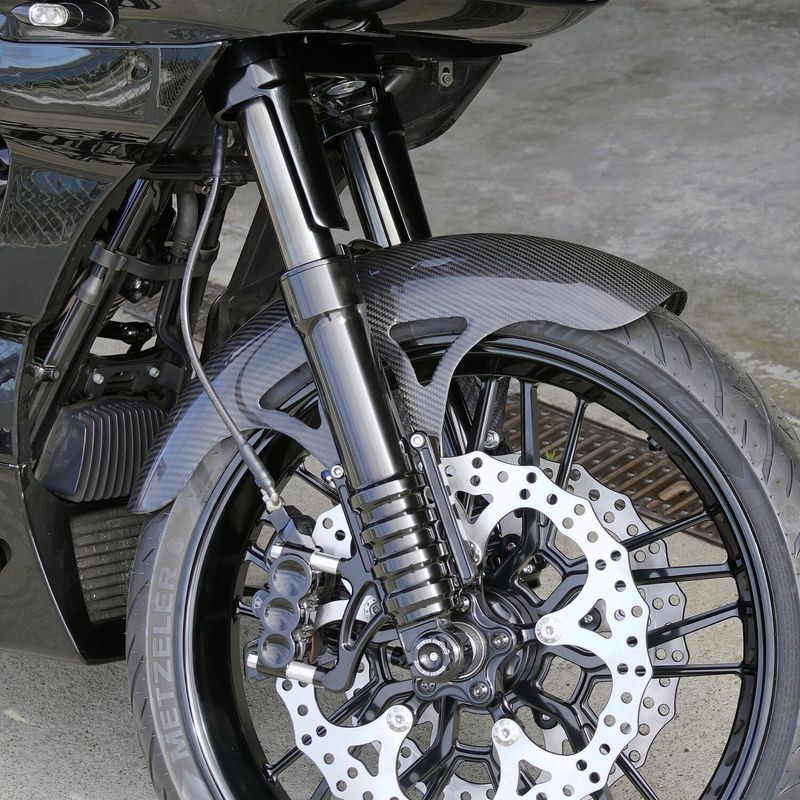 Framskärm Arlen Ness 21" kolfiber Touring 99-13