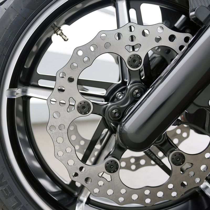 Bultsats bromsskiva fram Arlen Ness Holeshot All svart FLT Touring with front spoke 300-907