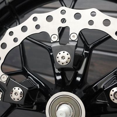 Bultsats bromsskiva fram Arlen Ness Holeshot polerad FLT Touring with front spoke 300-906