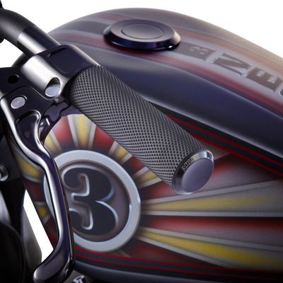 Handtag Arlen Ness All räfflad svart Gen 2 Touring, 25-26 Softail