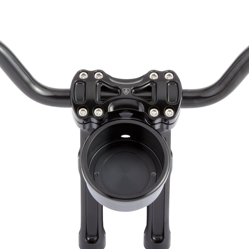 Fäste Arlen Ness Method All svart Softail with riser mounted