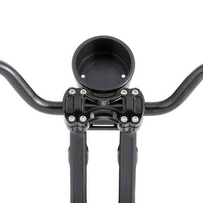 Fäste Arlen Ness Method All svart Softail with riser mounted
