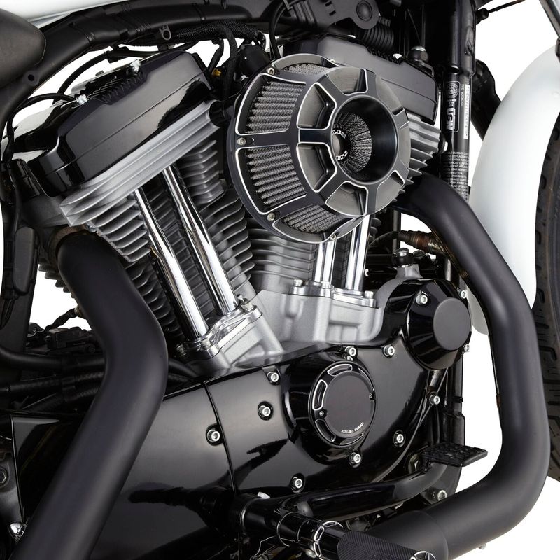 Luftfilter Arlen Ness 600-225 Beveled Inverted svart Softail 25-26