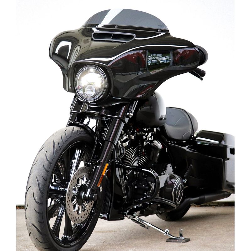 Spoiler fram Cult-Werk Custom blanksvart 21–23 Street Glide & Road Glide