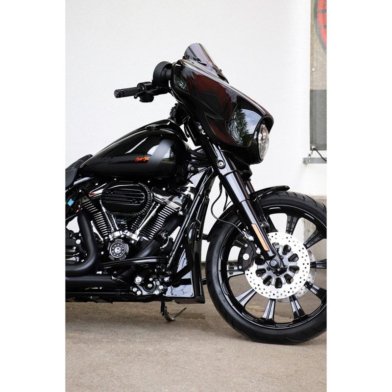 Spoiler fram Cult-Werk Custom blanksvart 21–23 Street Glide & Road Glide