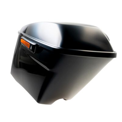 Sidoväskor Cult-Werk blanksvart förlängd FLHX Street Glide 24-26