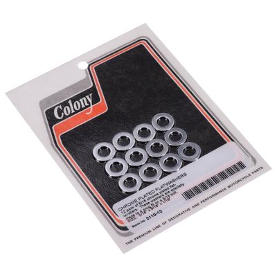 Brickor bultar Colony Flatwashers 5/16" 9/16 1/16 krom (12-pack)
