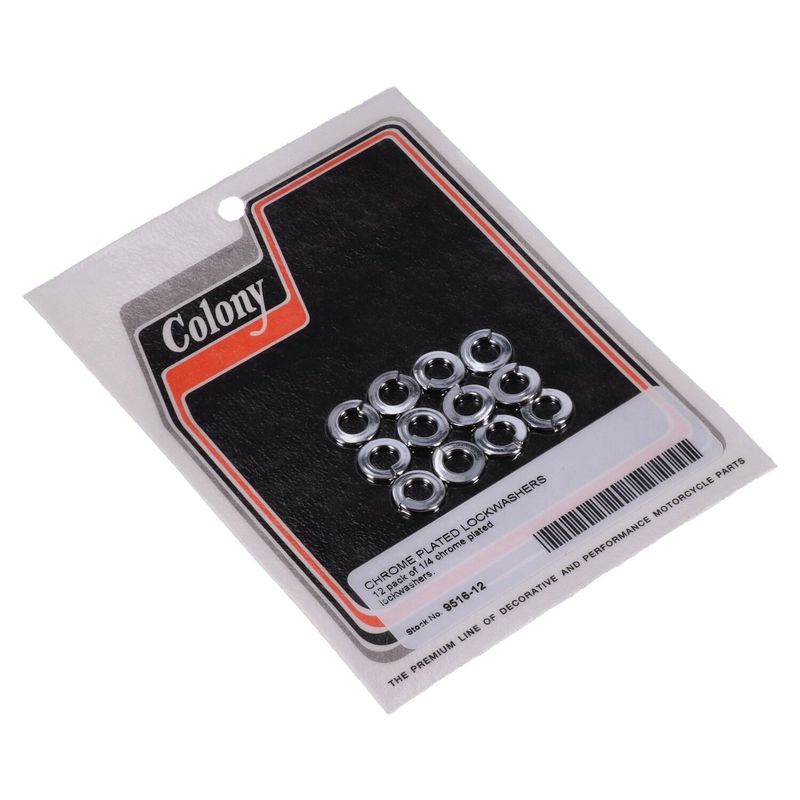 Låsbrickor Colony 1/4" krom 9516-12 (12-pack)