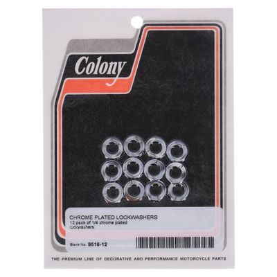 Låsbrickor Colony 1/4" krom 9516-12 (12-pack)