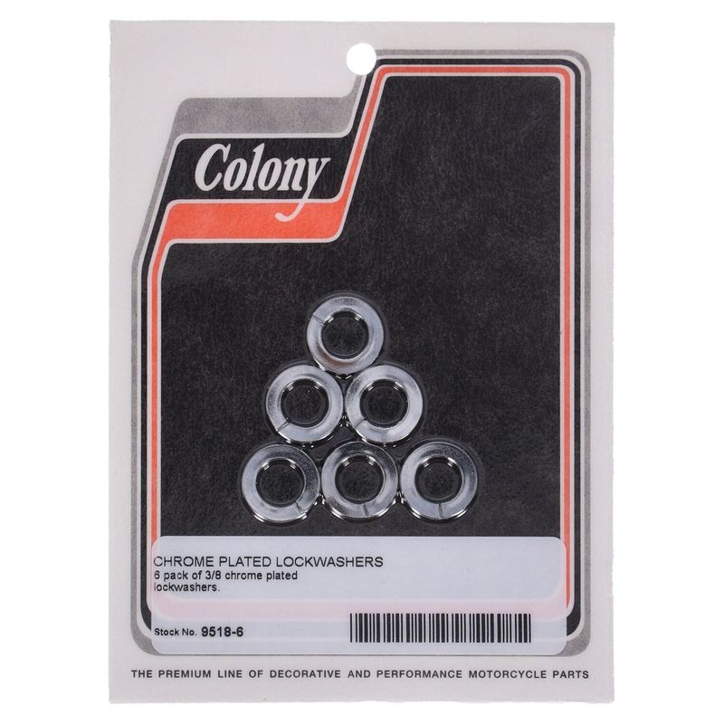 Låsbrickor Colony 3/8" krom 9518-6 (6-pack)
