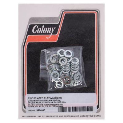 Brickor bultar Colony Flatwashers 1/4" förzinkad (50-pack)