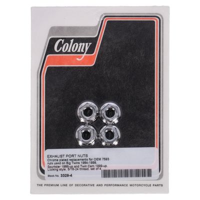 Mutter Colony 5/16-24 krom (4-pack)