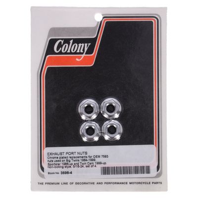 Mutter Colony Non 5/16-24 krom (4-pack)