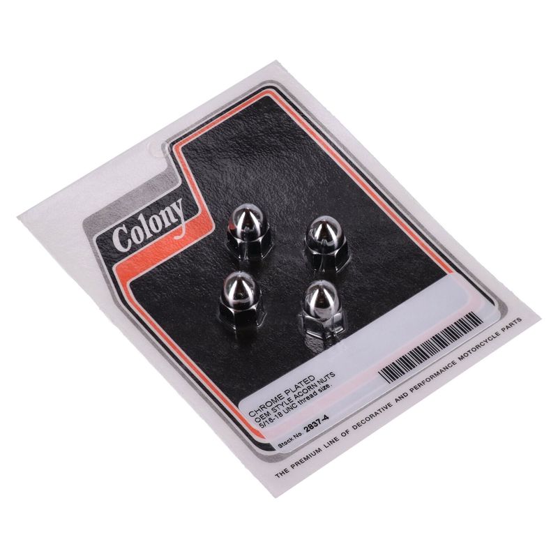 Mutter Colony Acorn 5/16-18 krom (4-pack)