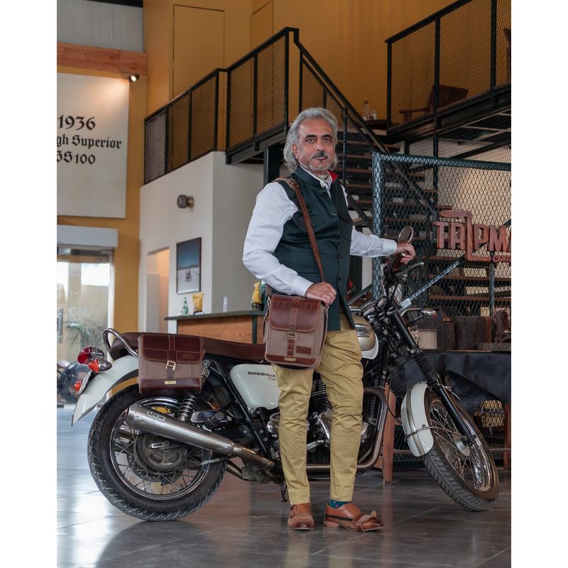 Väskset Trip Machine x DGR cognac