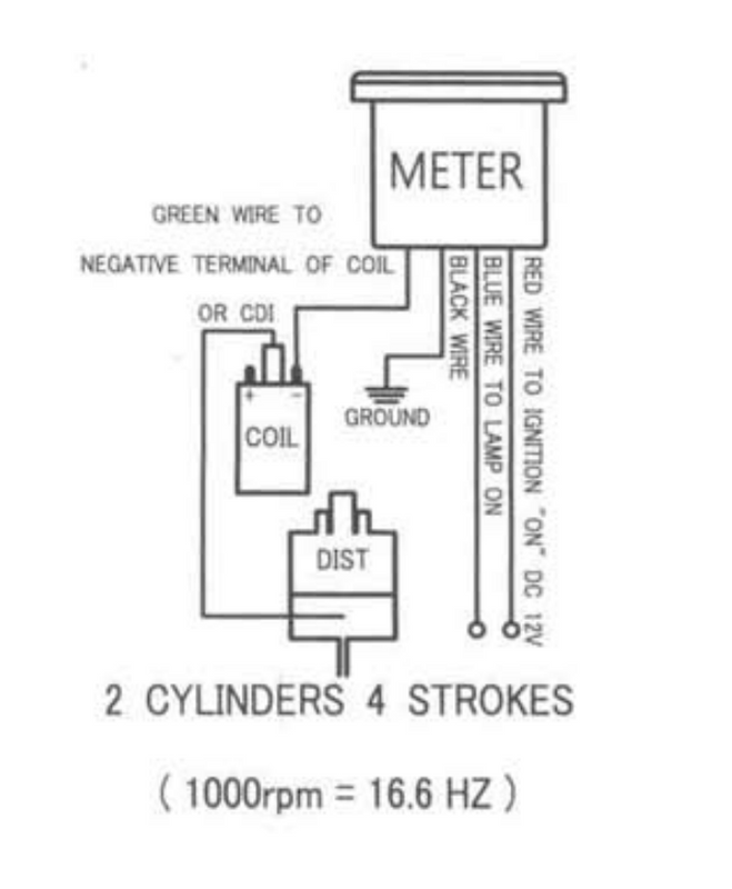 Varvräknare MCS 8000 RPM krom 12V H-D