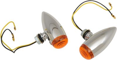 Markeringsljus Drag Specialties bullet LED slät orange glas krom