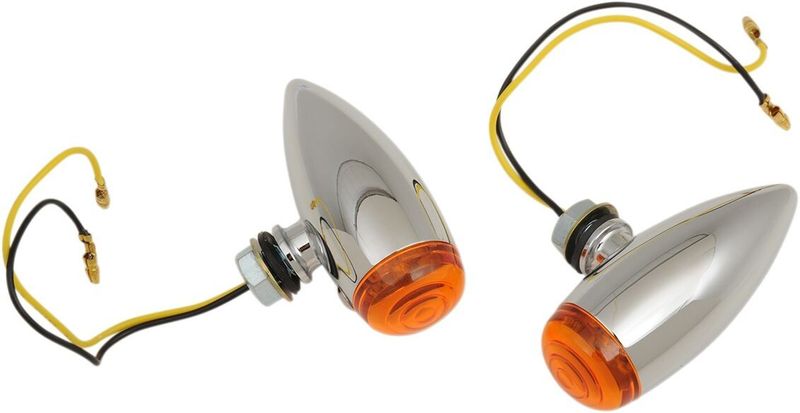 Markeringsljus Drag Specialties bullet LED slät orange glas krom