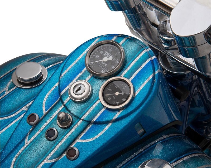 Hastighetsmätare Drag Specialties 140 2 2-1 1-7/8" krom svart