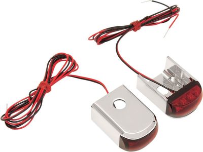 Positionsljus Alloy Art LED krom röd Dyna 91-05