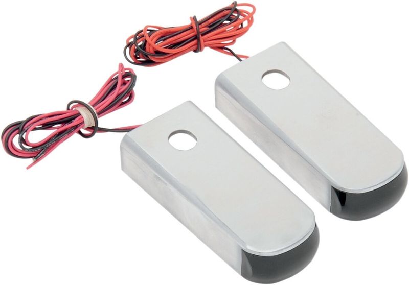Positionsljus Alloy Art LED Softail 85-17 obehandlad röd/rökfärgad