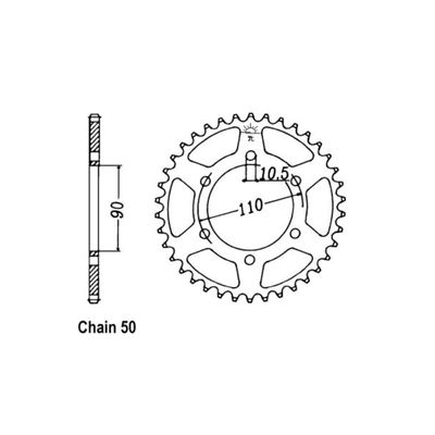 Bakdrev JT Sprockets 850.33 Yamaha XS650 75-78 m.fl.
