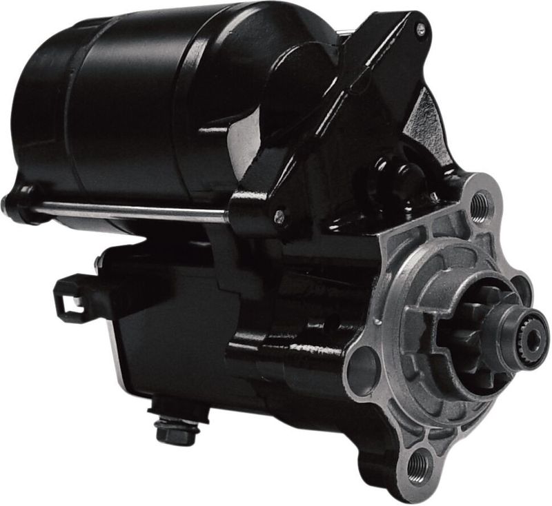 Startmotor Drag Specialties High-Performance 1.4 svart blå Sportster 81-22, Buell 96-09