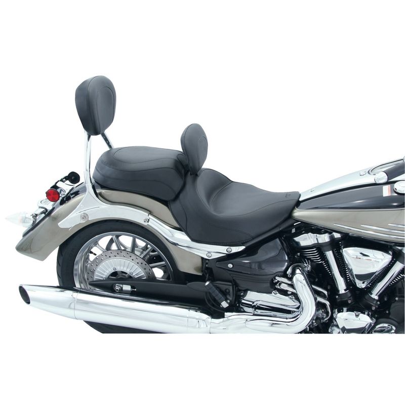 Solosadel Mustang bred svart justerbar 06-10, 12-15 Yamaha Roadliner