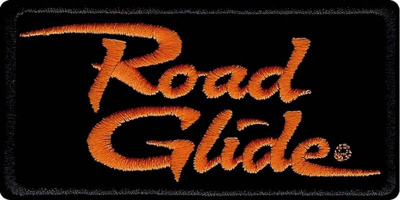 Broderat tygmärke Road Glide 10  X 5 cm
