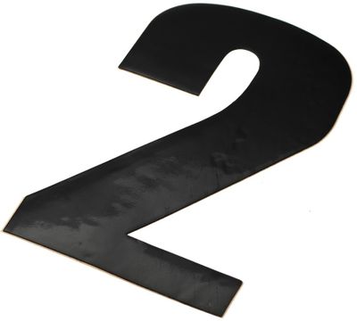 Startnummer Moose Racing svart 6" nr 2 3-pack