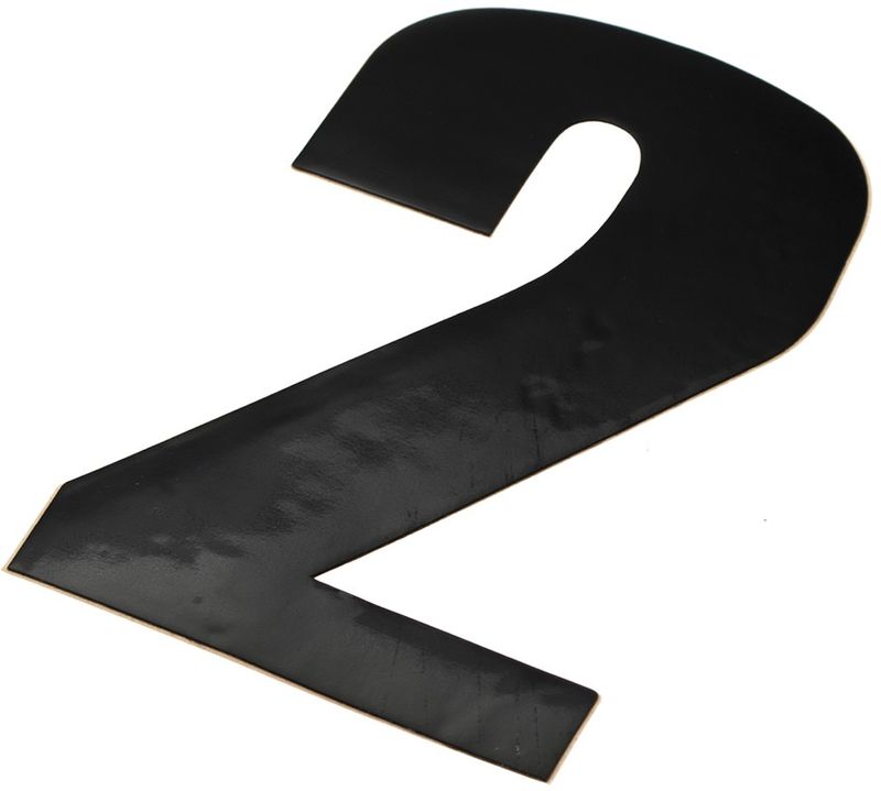 Startnummer Moose Racing svart 6" nr 2 3-pack