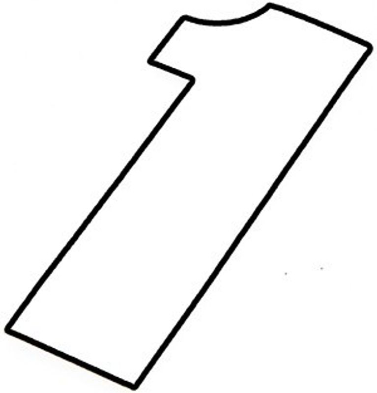 Skyltsiffra 15 cm 1 vit