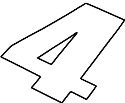 Skyltsiffra 15 cm 4 vit