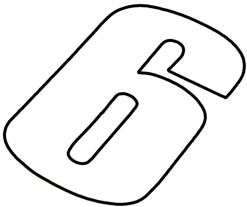 Skyltsiffra 15 cm 6 vit