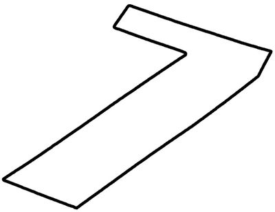 Skyltsiffra 15 cm 7 vit