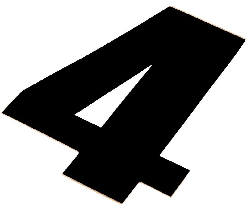 Skyltsiffra 11,5 cm 4 svart