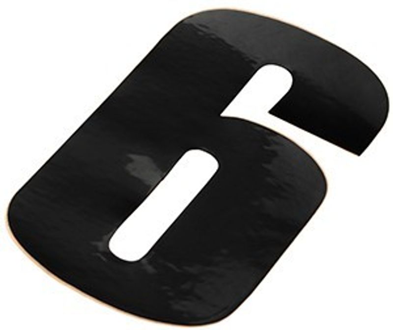 Skyltsiffra 11,5 cm 6 svart